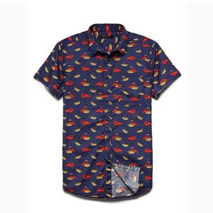 Men’s lobster and French fries short sleeve shirt